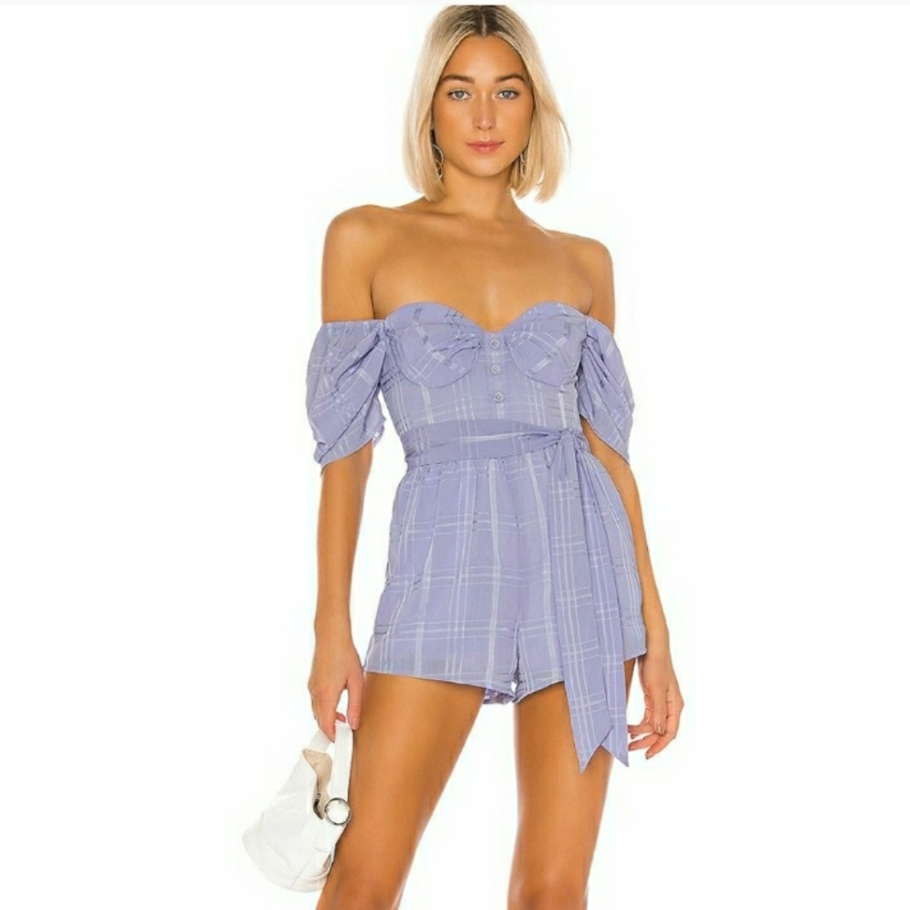 for lovers + friends JACI ROMPER PERIWINKLE NWOT revolve
